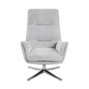  Manufacturer Color_Grey -- Homelegance Parker Swivel Fabric Chair with Ottoman IMAGE 6