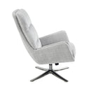  Manufacturer Color_Grey -- Homelegance Parker Swivel Fabric Chair with Ottoman IMAGE 7