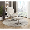  Manufacturer Color_Beige -- Parker 1159BE Swivel Chair with Ottoman IMAGE 13