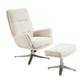  Manufacturer Color_Beige -- Parker 1159BE Swivel Chair with Ottoman IMAGE 1