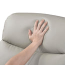  Manufacturer Color_Light grey -- Homelegance Leif Power Leather Match Recliner IMAGE 10