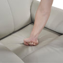  Manufacturer Color_Light grey -- Homelegance Leif Power Leather Match Recliner IMAGE 11