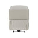  Manufacturer Color_Light grey -- Homelegance Leif Power Leather Match Recliner IMAGE 5