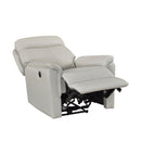  Manufacturer Color_Light grey -- Homelegance Leif Power Leather Match Recliner IMAGE 7