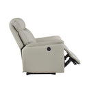  Manufacturer Color_Light grey -- Homelegance Leif Power Leather Match Recliner IMAGE 8