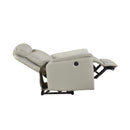  Manufacturer Color_Light grey -- Homelegance Leif Power Leather Match Recliner IMAGE 9