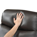  Manufacturer Color_Dark brown -- Leif 8459DBR-1PW Power Reclining Chair IMAGE 10