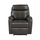  Manufacturer Color_Dark brown -- Leif 8459DBR-1PW Power Reclining Chair IMAGE 1