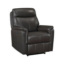  Manufacturer Color_Dark brown -- Leif 8459DBR-1PW Power Reclining Chair IMAGE 2