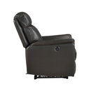  Manufacturer Color_Dark brown -- Leif 8459DBR-1PW Power Reclining Chair IMAGE 3