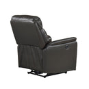 Manufacturer Color_Dark brown -- Leif 8459DBR-1PW Power Reclining Chair IMAGE 4