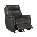  Manufacturer Color_Dark brown -- Leif 8459DBR-1PW Power Reclining Chair IMAGE 6