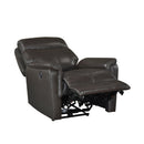  Manufacturer Color_Dark brown -- Leif 8459DBR-1PW Power Reclining Chair IMAGE 7