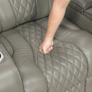  Manufacturer Color_Grey -- Homelegance Apex Power Reclining Leather Match Sofa IMAGE 12