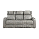  Manufacturer Color_Grey -- Homelegance Apex Power Reclining Leather Match Sofa IMAGE 1