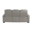  Manufacturer Color_Grey -- Homelegance Apex Power Reclining Leather Match Sofa IMAGE 4