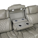  Manufacturer Color_Grey -- Homelegance Apex Power Reclining Leather Match Sofa IMAGE 7