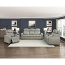  Manufacturer Color_Grey -- Homelegance Apex Power Reclining Leather Match Loveseat with Console IMAGE 15