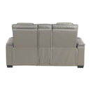  Manufacturer Color_Grey -- Homelegance Apex Power Reclining Leather Match Loveseat with Console IMAGE 4