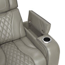  Manufacturer Color_Grey -- Homelegance Apex Power Leather Match Recliner IMAGE 13