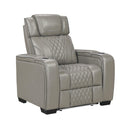  Manufacturer Color_Grey -- Homelegance Apex Power Leather Match Recliner IMAGE 2