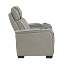  Manufacturer Color_Grey -- Homelegance Apex Power Leather Match Recliner IMAGE 3