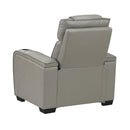  Manufacturer Color_Grey -- Homelegance Apex Power Leather Match Recliner IMAGE 4