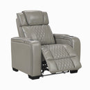  Manufacturer Color_Grey -- Homelegance Apex Power Leather Match Recliner IMAGE 6