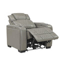  Manufacturer Color_Grey -- Homelegance Apex Power Leather Match Recliner IMAGE 7