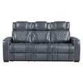  Manufacturer Color_Blue -- Apex 8449BU-3PWHM Power Reclining Sofa with Wireless Charger, Air Massage and Heatand Charging Ports IMAGE 1