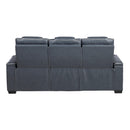  Manufacturer Color_Blue -- Apex 8449BU-3PWHM Power Reclining Sofa with Wireless Charger, Air Massage and Heatand Charging Ports IMAGE 4