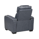  Manufacturer Color_Blue -- Apex 8449BU-1PWHM Power Reclining Chair with Power Headrest, Air Massage and Heat and Charging Ports IMAGE 4
