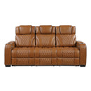  Manufacturer Color_Brown -- Apex 8449BR-3PWHM Power Reclining Sofa with Wireless Charger, Air Massage and Heat IMAGE 1