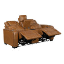  Manufacturer Color_Brown -- Apex 8449BR-2PWHM Power Reclining Love Seat with Console, Wireless charger, Air Massage and Heat IMAGE 5