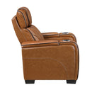  Manufacturer Color_Brown -- Apex 8449BR-1PWHM Power Reclining Chair with Power Headrest, Air Massage and Heat and Charging Ports IMAGE 3