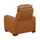  Manufacturer Color_Brown -- Apex 8449BR-1PWHM Power Reclining Chair with Power Headrest, Air Massage and Heat and Charging Ports IMAGE 4