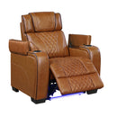  Manufacturer Color_Brown -- Apex 8449BR-1PWHM Power Reclining Chair with Power Headrest, Air Massage and Heat and Charging Ports IMAGE 7