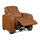  Manufacturer Color_Brown -- Apex 8449BR-1PWHM Power Reclining Chair with Power Headrest, Air Massage and Heat and Charging Ports IMAGE 8