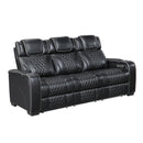  Manufacturer Color_Black -- Apex 8449BK-3PWHM Power Reclining Sofa with Wireless Charger, Air Massage and Heat IMAGE 2