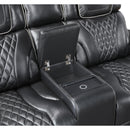  Manufacturer Color_Black -- Apex 8449BK-2PWHM Power Reclining Love Seat with Console, Wireless charger, Air Massage and Heat IMAGE 7