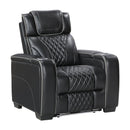  Manufacturer Color_Black -- Apex 8449BK-1PWHM Power Reclining Chair with Power Headrest, Air Massage and Heat and Charging Ports IMAGE 2