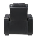  Manufacturer Color_Black -- Apex 8449BK-1PWHM Power Reclining Chair with Power Headrest, Air Massage and Heat and Charging Ports IMAGE 5