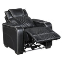  Manufacturer Color_Black -- Apex 8449BK-1PWHM Power Reclining Chair with Power Headrest, Air Massage and Heat and Charging Ports IMAGE 7