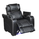  Manufacturer Color_Black -- Apex 8449BK-1PWHM Power Reclining Chair with Power Headrest, Air Massage and Heat and Charging Ports IMAGE 8