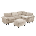  Manufacturer Color_Taupe -- Homelegance Dublin Fabric 5 pc Sectional IMAGE 1