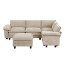  Manufacturer Color_Taupe -- Homelegance Dublin Fabric 5 pc Sectional IMAGE 2