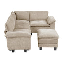  Manufacturer Color_Taupe -- Homelegance Dublin Fabric 5 pc Sectional IMAGE 3