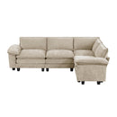  Manufacturer Color_Taupe -- Homelegance Dublin Fabric 4 pc Sectional IMAGE 2