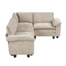  Manufacturer Color_Taupe -- Homelegance Dublin Fabric 4 pc Sectional IMAGE 3