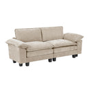  Manufacturer Color_Taupe -- Homelegance Dublin Stationary Fabric Loveseat IMAGE 2